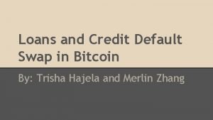 Credit default swap bitcoin