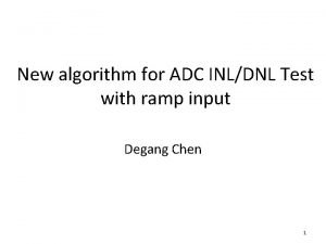 New algorithm for ADC INLDNL Test with ramp