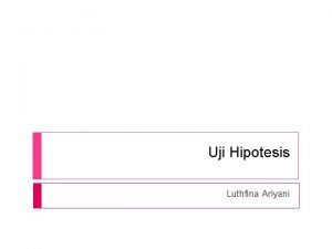 Hipotesis statistik