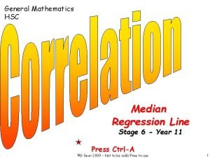 Median regression line Median regression line