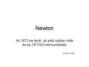 Isaac newton optika