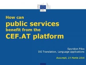 How can public services benefit from the CEF