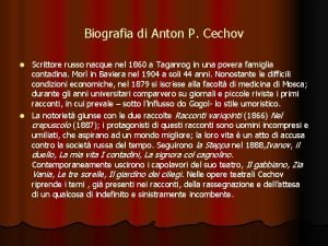 Anton cechov biografia