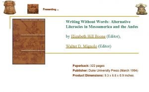 Writing without words