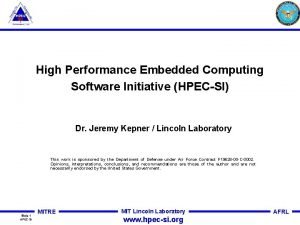 High performance embedded computer
