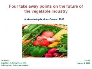 Take away points