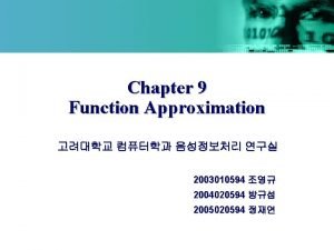 Continuous least squares approximation