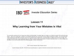 Investor education series