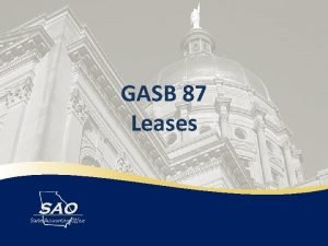 Gasb 62 leases