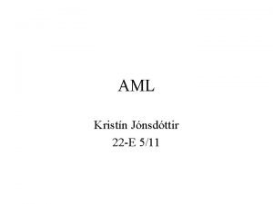 AML Kristn Jnsdttir 22 E 511 Krabbamein hj