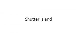 Shutter island opening scene