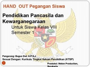 HAND OUT Pegangan Siswa Pendidikan Pancasila dan Kewarganegaraan