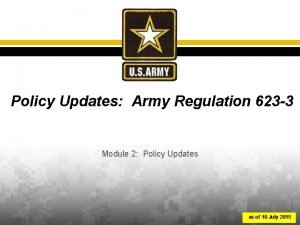Army regulation 623-3