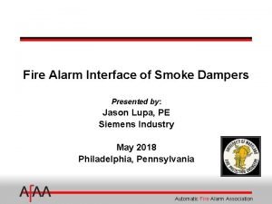 Damper fire alarm