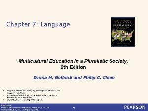 Rent multicultural education in a pluralistic society