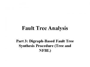 Fault Tree Analysis Part 3 DigraphBased Fault Tree