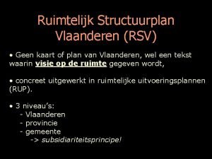 Ruimtelijk structuurplan vlaanderen kaart