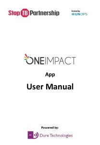 App User Manual Powered by Download and Installation