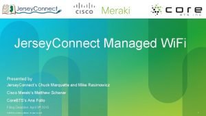 Jersey Connect Managed Wi Fi Presented by Jersey
