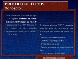 Protocolo tcp/ip ventajas y desventajas