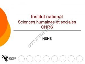 L Institut national I A V Sciences humaines