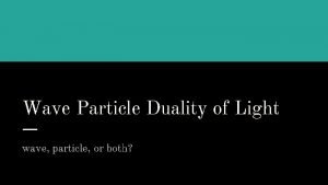 What is particles