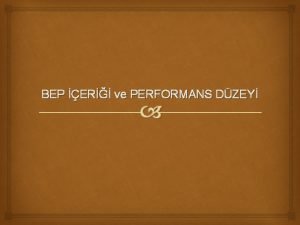 Performans düzeyi örneği matematik