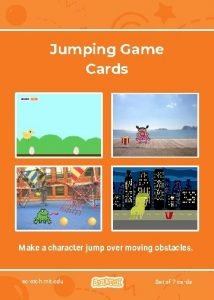How to make a jumping game in scratch