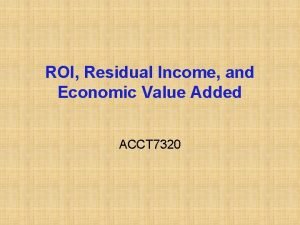 Calculate residual income