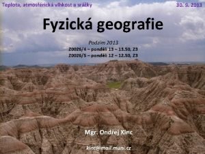 Teplota atmosfrick vlhkost a srky Fyzick geografie Podzim