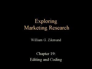 Exploring Marketing Research William G Zikmund Chapter 19