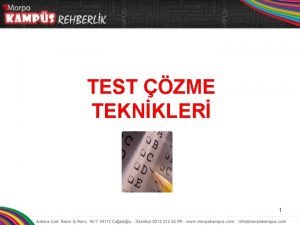 TEST ZME TEKNKLER 1 Snavla lgili ikayetler LK