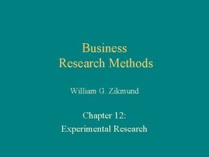 Business Research Methods William G Zikmund Chapter 12