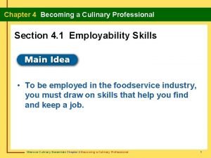 Chapter 4 becoming a culinary professional answers