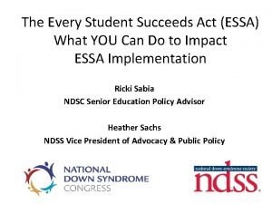 The Every Student Succeeds Act ESSA What YOU
