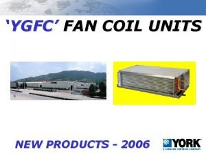 Ygfc fan coil unit