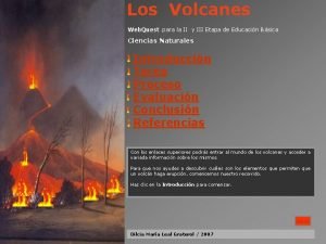 Los Volcanes Web Quest para la II y