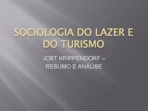 Sociologia do lazer