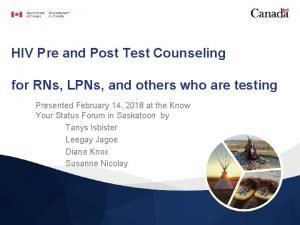 HIV Pre and Post Test Counseling for RNs