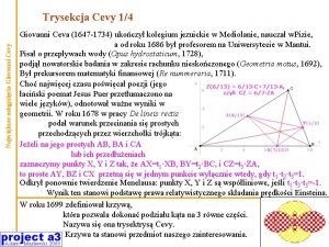 Najwiksze osignicia Giovanni Cevy Trysekcja Cevy 14 Giovanni