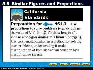 5 6 Similar Figures and Proportions California Standards