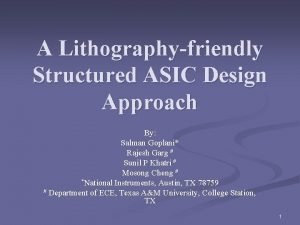 Structured asic