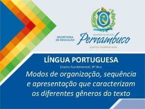 LNGUA PORTUGUESA Ensino Fundamental 8 Ano Modos de