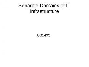 It infrastructure domains