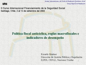 Instituto Latinoamericano y del Caribe de Planificacin Econmica