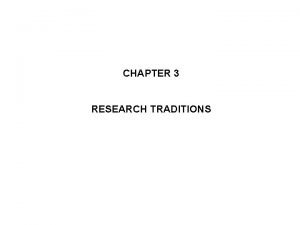 Ontology research methods Ontology research methods