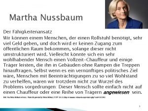 Martha Nussbaum Der Fhigkeitenansatz Wir knnen einem Menschen