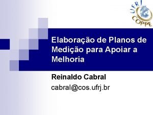 Elaborao de Planos de Medio para Apoiar a