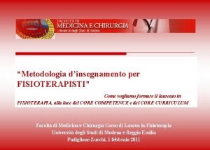 UNIVERSITA DEGLI STUDI DI VERONA Facolt di Medicina