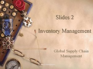 Supply chain management slide